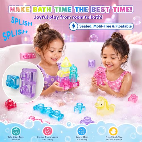 Image of JOY SPOT! 54 PCS Soft Building Blocks for Toddlers, Sensory Squishy Blocks