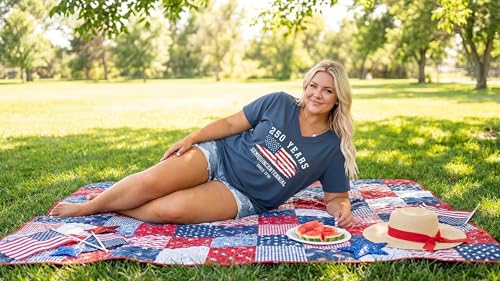 Image of ForHailey Women's Plus Size Short Sleeve Tee Shirt V Neck Basic Ladies Loose Fit T Shirt 1X-5X