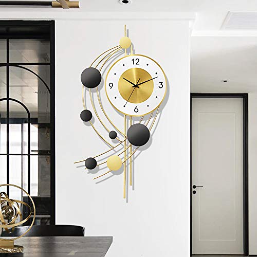 TWFJEL Moderne minimalistische leichte luxusdekoration wanduhr Wohnzimmer Home esszimmer Mode kreative personalität Kunst Stern zeituhr, 37 * 72 cm Cover