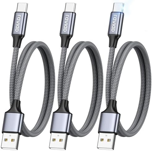 RAVIAD USB C Kabel 1M 3Stück 3.1A Ladekabel USB C Schnellladekabel USB C | Nylon USB C Ladekabel für iPhone 17 16 15 Pro Max, Pad Pro, Galaxy S25 S24 S23 Ultra, MacBook, Huawei P