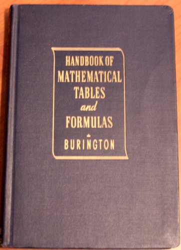 Handbook of Mathematical Tables and Formulas B000NW67MK Book Cover