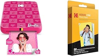 KODAK Barbie x Step Slim Wireless Instant Portable Photo Mobile Printer 2"x3" Premium Photo Paper (50 Sheets)
