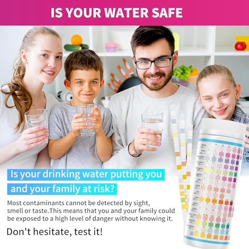 PooTe 21 in 1 Water Testing Kits for Drinking Water - Accurate Drinking Water Test Kit - Water Test Strips for House Water Well and Tap Water for pH Hardness Chlorine Lead Iron Bacteria & More by PooTe - Image 3