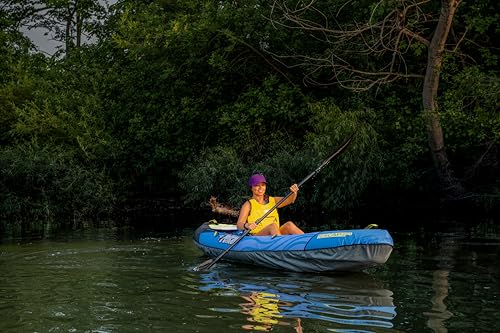 Pelican iESCAPE 110 Inflatable Convertible Kayak - Recreational Single or Tandem Kayak - Compact, Stable and Fun All in One - Transport Bag & Pump Included - 11 ft - Blue - image 6