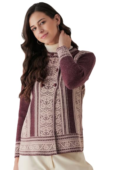 Image of Modeve Women Zig Zag Print Casual Sweater for Winter||Winterwear||