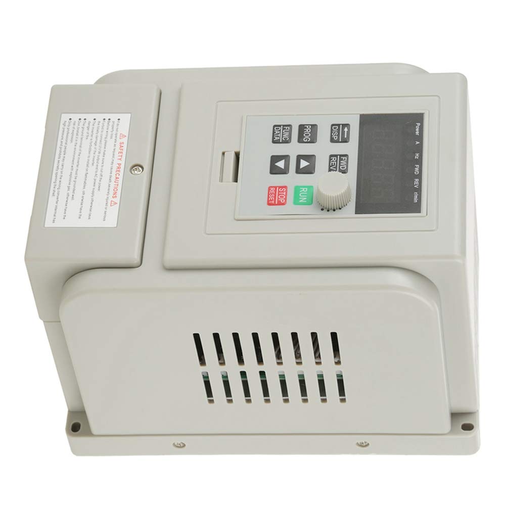 Nikou Inverter per Motori, 1,5 kW Regolatore di Frequenza VFD 220 V Variatore di Frequenza Regolatore Velocita per Motore Trifase, Ingresso Monofase Uscita Trifase, Protezione Multipla