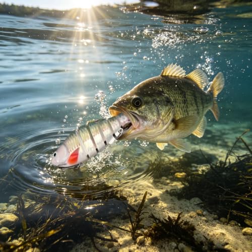 5 PCS Multi Section Biomimetic Fish Body Fishing Lures for Freshwater Rivers - image 3