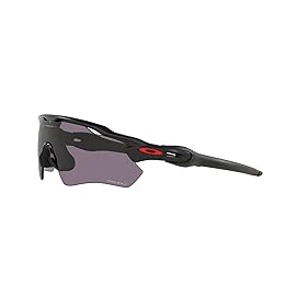 Oakley mens OO9208 Radar EV Path Rectangular Sunglasses, Matte Black/Prizm Grey, 38 mm