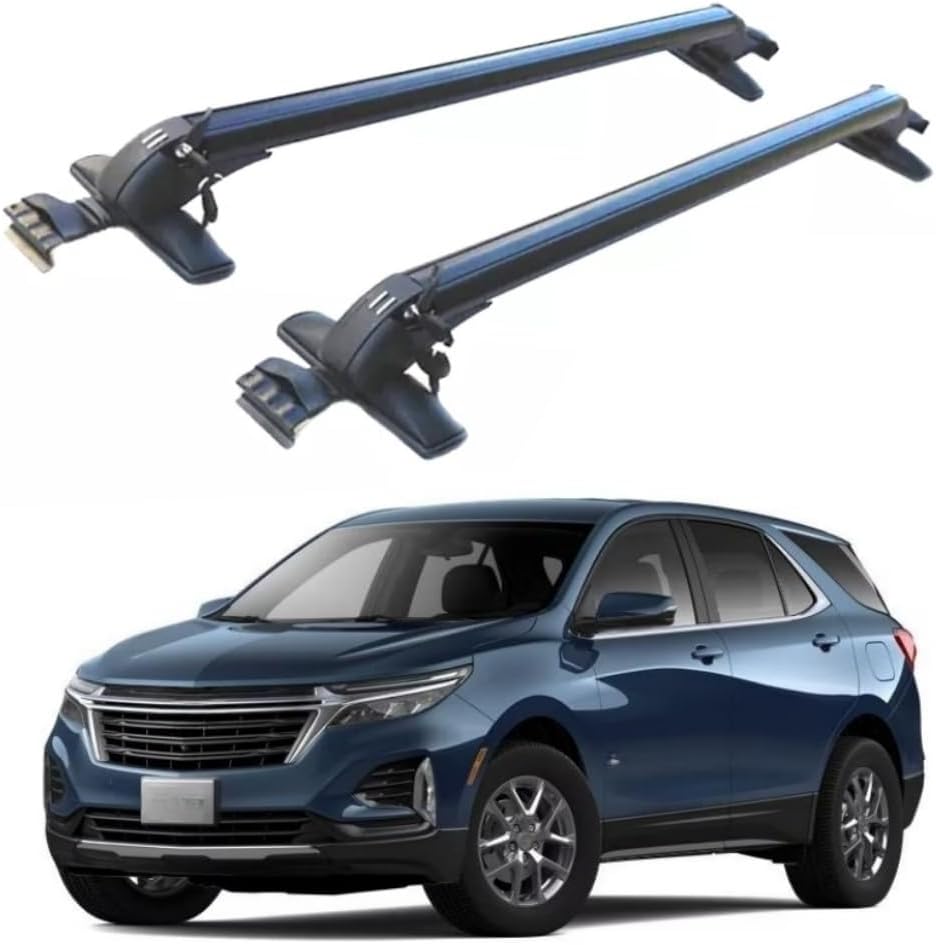 Roof Rack Cross Bars for Chevrolet Equinox LT AWD 2023 2024 Without Roof Rails Aluminum Cross Bar Cargo Carrier with Lock