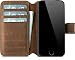 Produktbild Blumax Handyhülle Echt Leder kompatibel mit iPhone 5 / 5s / SE als Leder Flip Case für das Original Apple iPhone 4 Zoll Luxusdesign Vintage Farbe antik braun mit Magnet