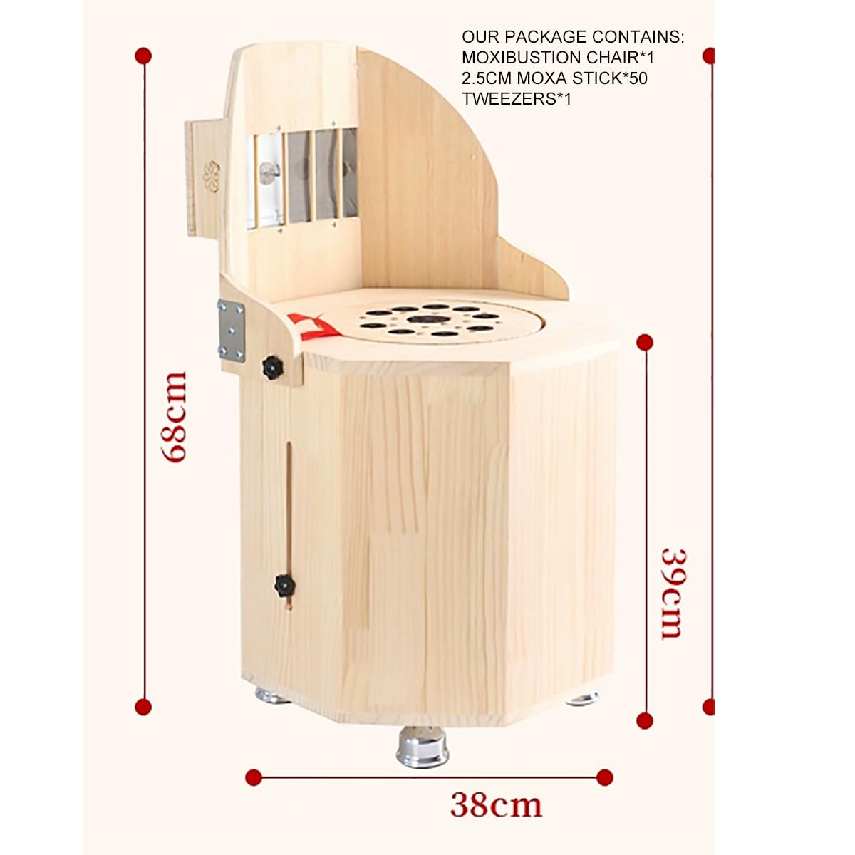 Moxibustion zestaw krzeseł do siedzenia, drewniany stołek do jogi i medytacji, bezdymne siedzisko grzewcze do relaksu ciała, dla starszych i kobiet