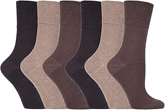 Diabetic Socks For Men Wide Elastic Cotton Neuropathy Loose Top Soft Grip Oedema Friendly Swollen Feet Legs non elastic socks Size UK 6-11