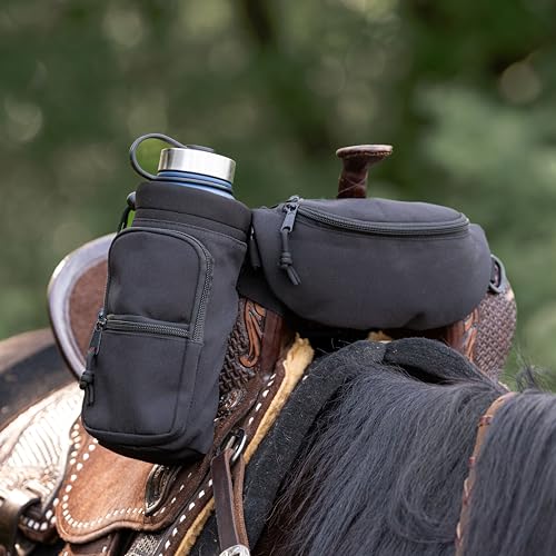 Horse Saddle Pommel Bag & Bottle Holder Set, Saddle Drink Holder, Horse Tack, Horse Gifts, Horse Stuff, Equestrian Gifts, Saddle Accessories - Thumbnail 3