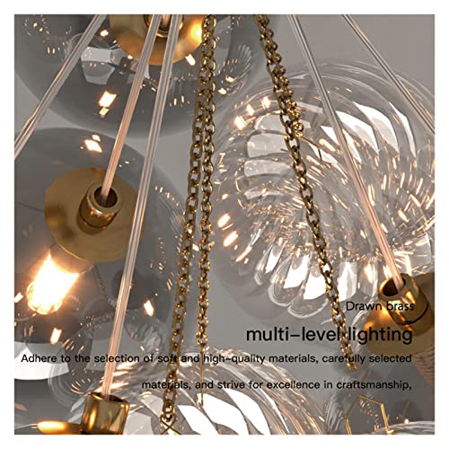 Lampe suspendue LED en cristal G9 avec diffuseur boule de verre anti-reflet - 7