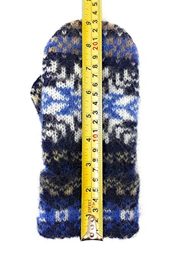 Warm Women Knit Mittens 100% Icelandic Wool Fleece Lined #TOP4
