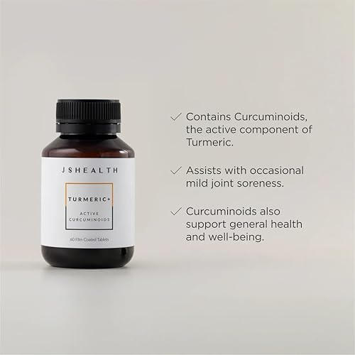 Miniatura 2 de JSHealth Suplemento de curcumina de cúrcuma - Suplemento de cúrcuma para apoyo articular - Contiene complejo de curcumina C3 biodisponible - 30