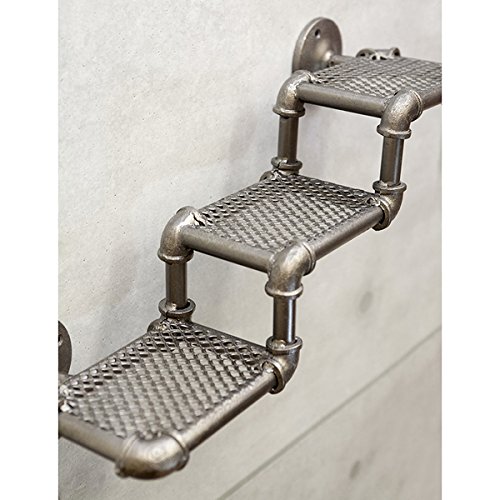 インダストリアル ガスパイプ メタル 3段 シェルフ/321 ガレージ 収納 Amazon｜インダストリアル ガスパイプ メタル 3段 シェルフ（GAS PIPE