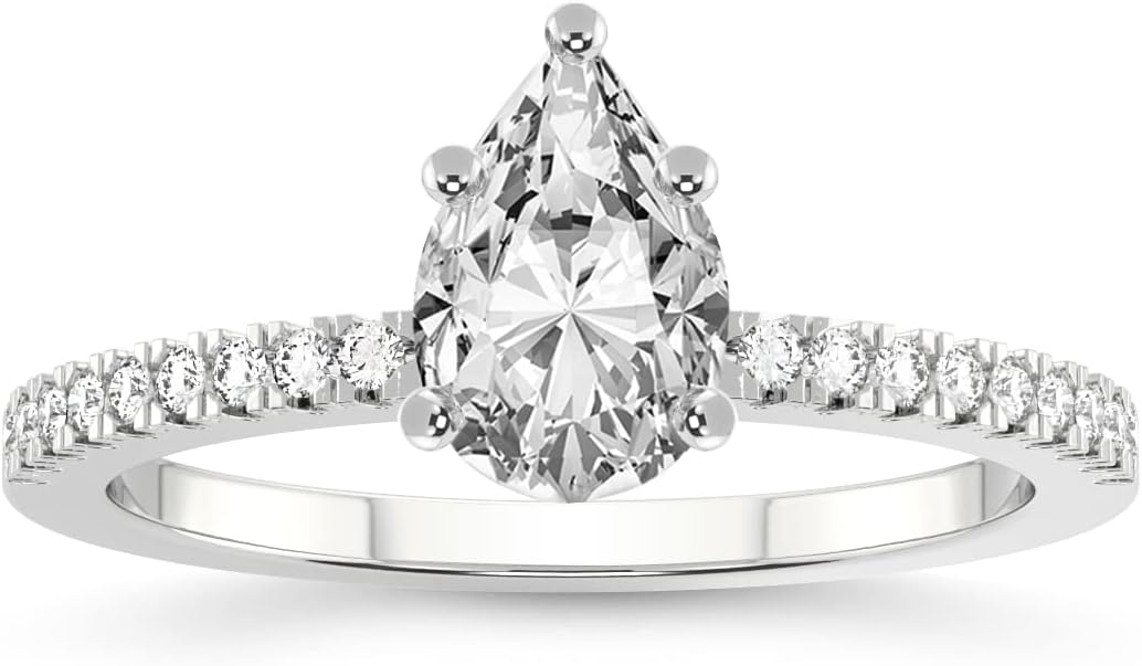 FRIENDLY DIAMONDS Lab Grown Diamond Ring For Women IGI Certified | 1-5 Carat Jia Secret Double Halo Eternity Ring | 14K Or 18K White, Yellow Or Rose Gold | FG-VS Quality