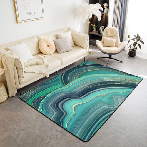 Chambre décor tapis marbre abstrait 160x230 cm lavable en machine