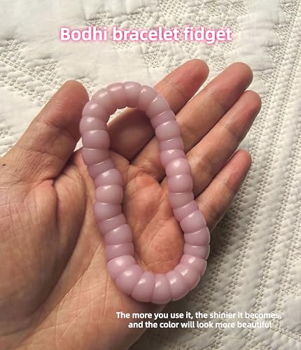 Image of Natural Bodhi Seeds Beads Bracelet, Zen Fidget Stretch Color Gradient Bracelet for Mind-Calming, Meditation Practice Beads Accessory for Women and Men