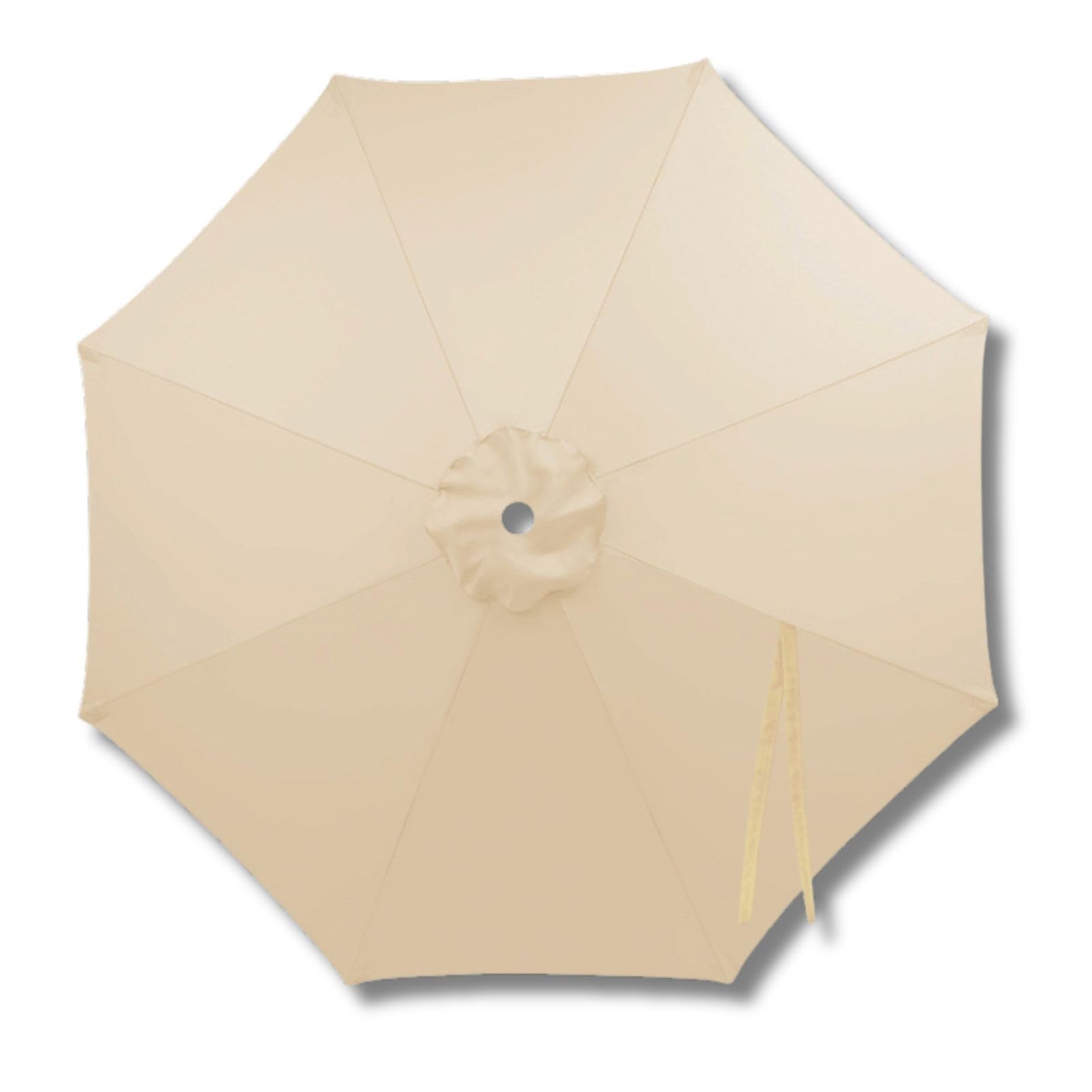Patio Umbrella Replacement Canopy 7ft/8.2ft/10ft/11.5ft/13ft Outdoor Umbrella Replacement Top Cover for 8 Ribs UV Protective Parasol Fabric Cover for Market Table Backyard(Beige,3.3m/10.8ft)