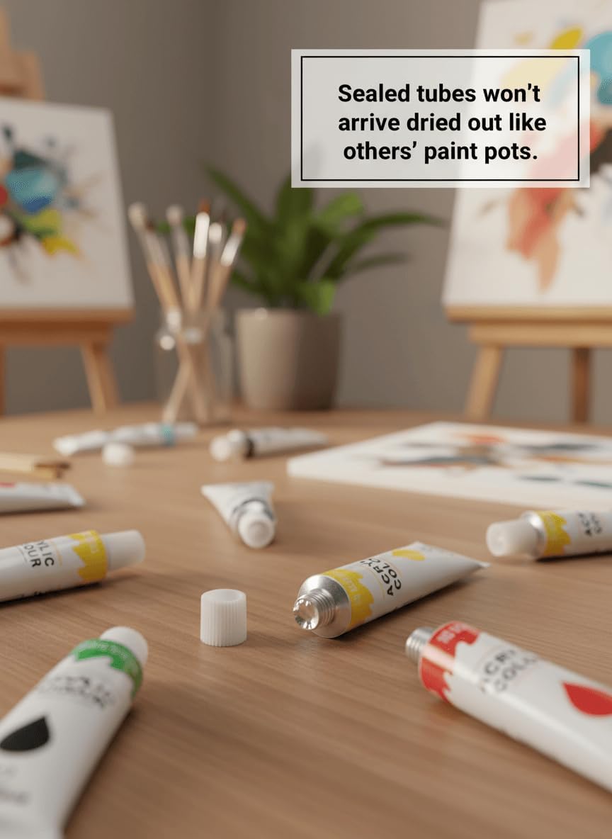 Paint Party Kits for Adults - Sip and Paint Kit for Adults, 4 Canvases 10x10 in, Paints, Easels, Brushes and Palettes, Painting Kits with Pre Drawn Canvas, Girls Night, Paint with a Twist