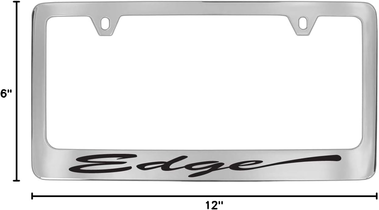 Ford Edge Script Chrome Plated Metal License Plate Frame Holder