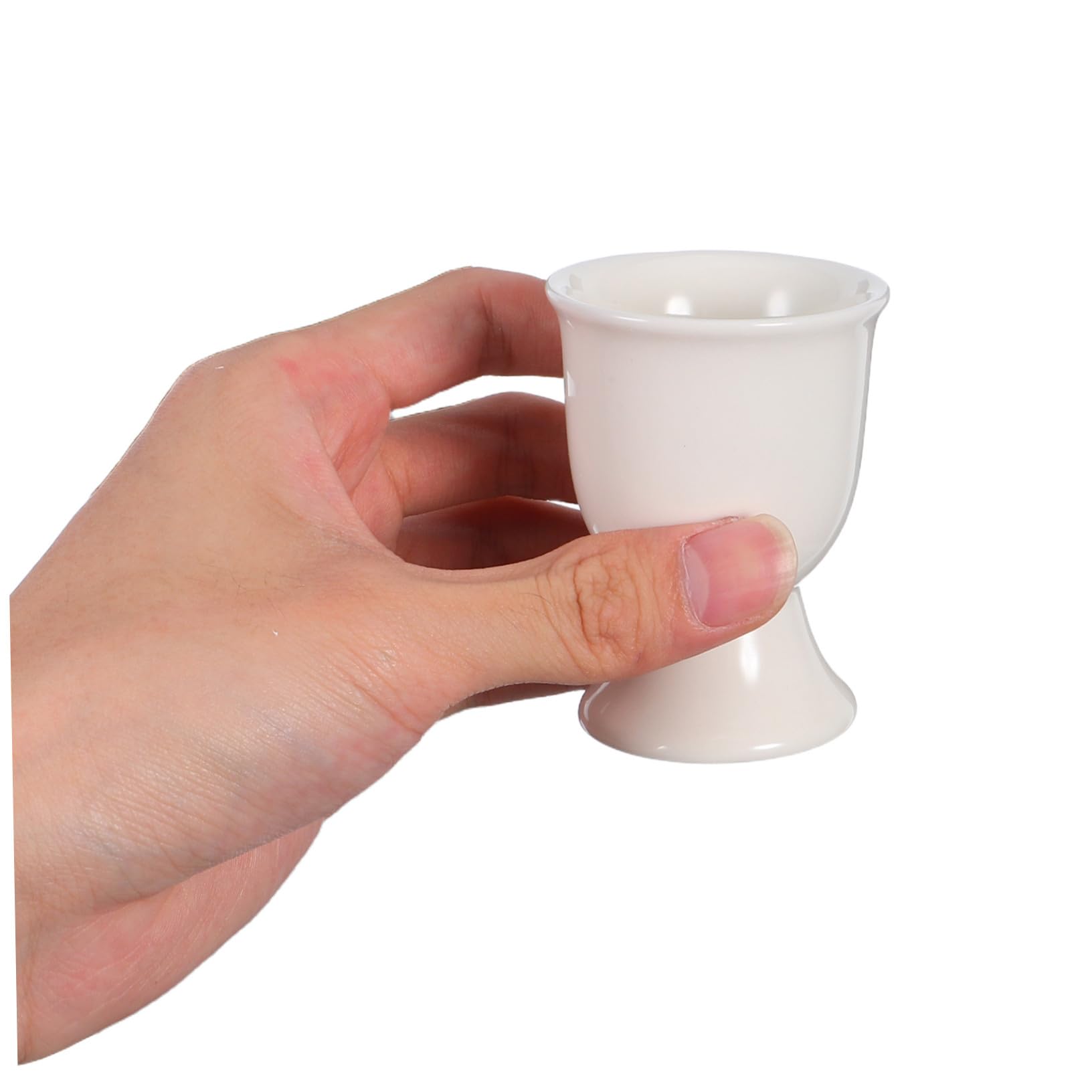 Coquetiers Blancs en Céramique Lot de 6 pour Petit-déjeuner