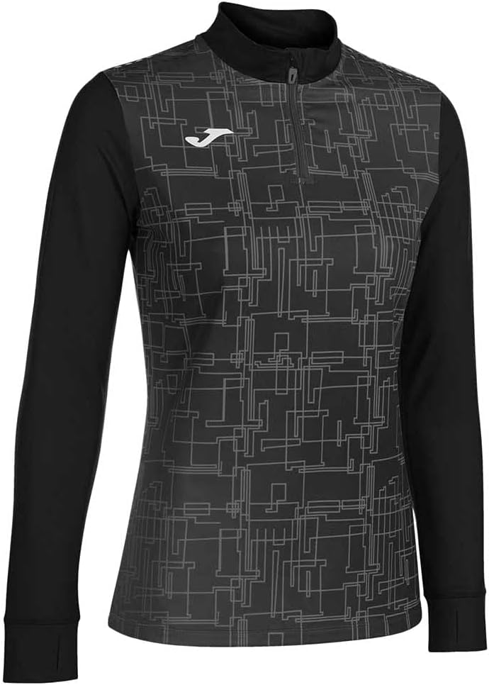 Joma Felpa Femme Elite VIII 1/2 Zip, Unisex - Adulto, Nero, S