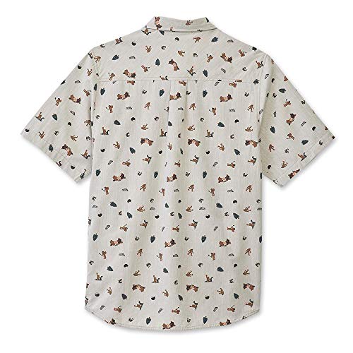 Kavu Juan Short Sleeve Micro Print Button Up Shirt - Sasquatch - S #TOP1