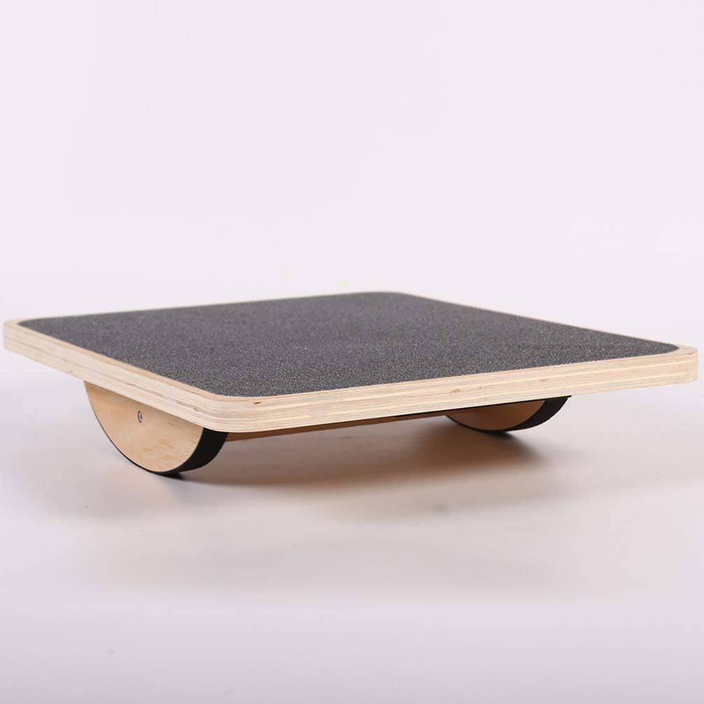 Yoga Balance Board Wooden Rocker Board Anti-slip Home Wobble for Fitness Training (wood)