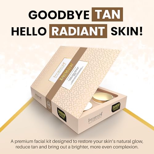 Image of Aryanveda De-Tan Facial Kit for Glowing Skin (260g) - Removes Impurities, Tanning, Cleanses Pores, Repairs Photo-Damaged Skin - For All Skin Types
