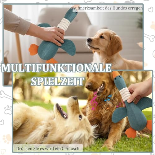 JazRvr 2 Stück Hundespielzeug Unzerstörbar, Welpenspielzeug, Hundespielzeug, Anti Stress Ente Für Hunde, Speziell Für Hunde Konzipiert Und Für Alle Arten Von Hunden Geeignet