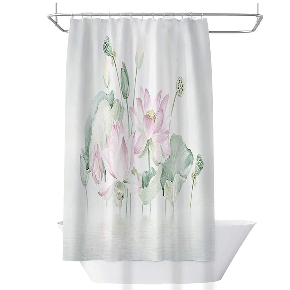 Rideau de douche imperméable et épais en tissu polyester de grande longueur
