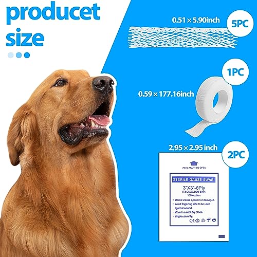 CHGShine Hundeschwanzschutz Hundeenden Starterpaket Hundeschwanz Dressing Tierarzt Wrap für Hunde Haustier Tiere