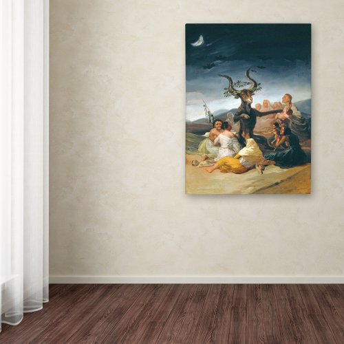 The Witches' Sabbath 1797-98 Artwork By Francisco Goya, 14 By 19-Inch Canvas Wall Art #TOP2