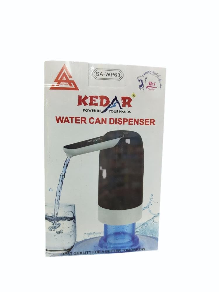 KEDAR Electric Water Can Dispenser, USB Rechargeable, One-Touch Button, Food Grade Silicone Pipe, White, Model SA-WP63-image-49