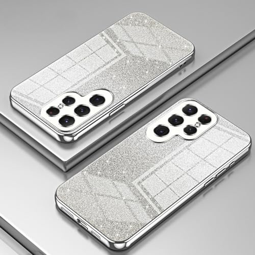 Coque paillettes Samsung S21 Plus argent souple pour le quotidien