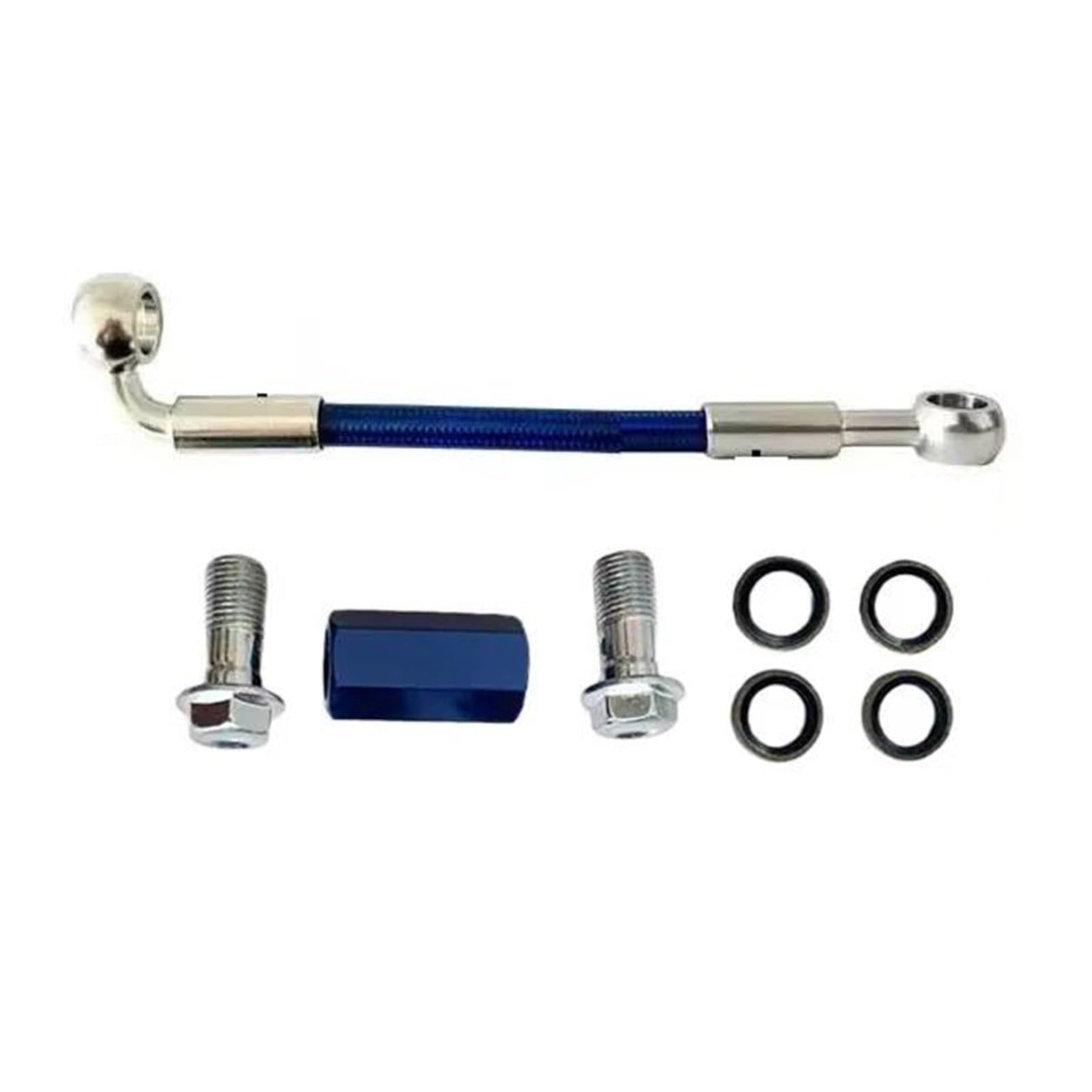 Hydraulic Brake Hose Motorcycle Accessories 0°-90° Brake Line Clutch Oil Hose Extender Connector Rod 2way Adapter Screw(180cm)