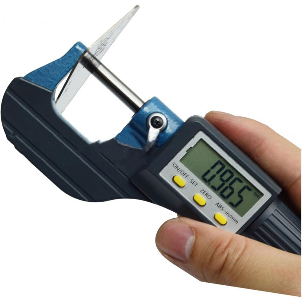 Micrómetro exterior electrónico digital, micrómetro digital de 0-1 pulgada/rango de medición de 25 mm, herramientas de medición profesionales en pulgadas/métricas (S)