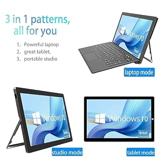 SZTPS Tablette Windows avec Clavier, Tablette Windows 11 Intel N4020,Ordinateur Portable 2 en1,écran Tactile HD avec Clavier Amovible 8 + 256 Go,Double WiFi 2,4 G et 5 G,Batterie 5000 mAh QWERTY