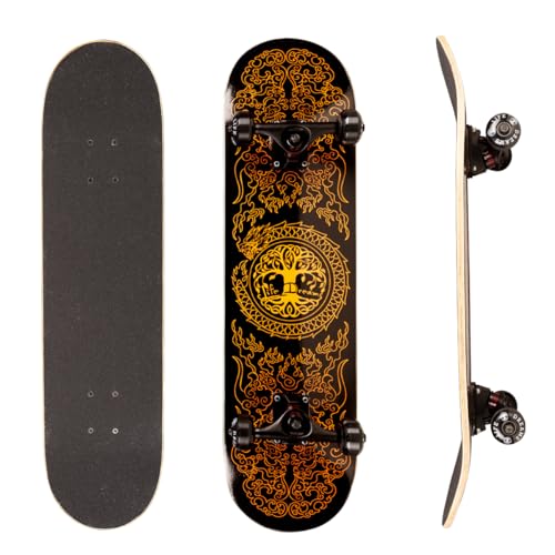Skate Street Completo Montado Profissional PRO-II Maple Preto Black Dragon 120KG Life Dreams