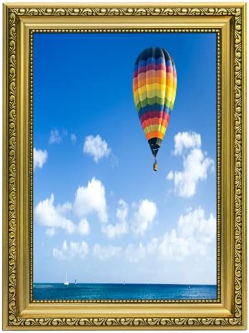 Gold A3 Ready to hang Ornate Shabby Chic Picture/Photo/Poster frame with MDF backing board and High Clarity Styrene Shatterproof Perspex Sheet - FBA - oscp-2-gld-A3