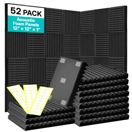 Acoustic Foam Panels 52 Pack