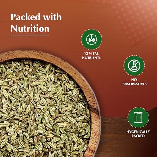 Image of Amazon Brand - Vedaka Fennel Whole | 200 G | Saunf | No Added Colours or Preservatives