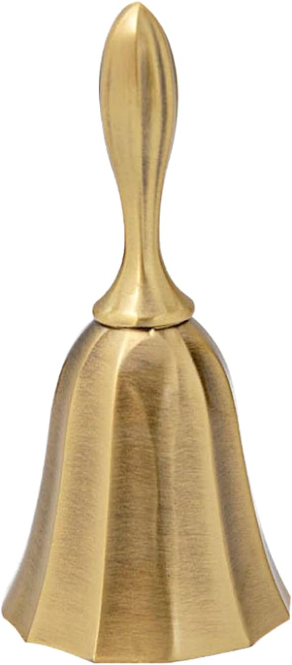 Hand Bell, Brass Bells, Small Bell, Vintage Brass Hand Bells for Dinner, Christmas, Classroom, Bedside, Service and Wedding, Table Metal Decoration, Gifts for Adults