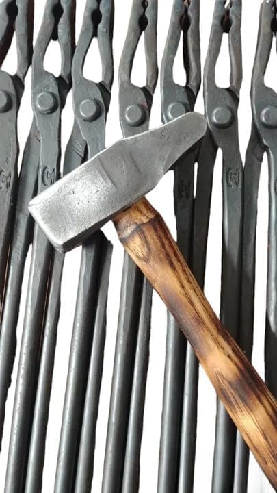 "2.5 lb Hand-Forged Blacksmith Cross Peen Hammer – Heavy-Duty Forging Tool"