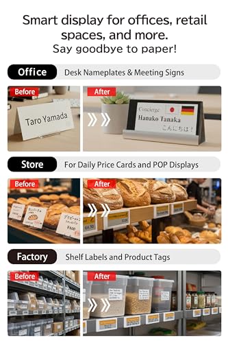 [Santek]EZ Sign NFC E-Paper Digital Name Badge – Unlimited App Updates, Battery-Free 0.13” 4-Color Display, Reusable, Android/iOS/PC (Black, 2.9 inch) - Thumbnail 4