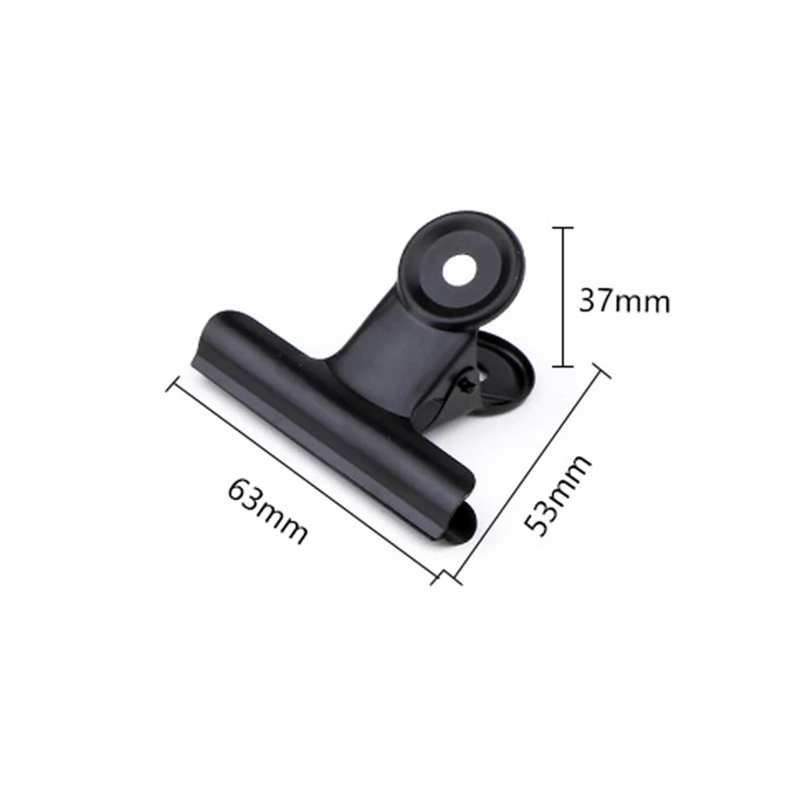 10 sztuk czarny metalowy klips artykuły papiernicze artykuły biurowe spinacz do papieru domowego mocowanie mały klips do książki szkicowanie zacisk deski Cip czarny(63mm)