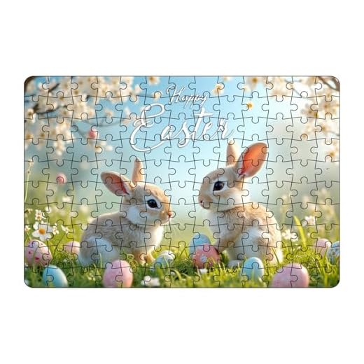 2000 Piece Alphabet Easter Puzzle Set Easter Bunny Puzzles Educational Puzzles For Kids Perfect For Family Game Night Shaped Ocean (Sky Blue, 21x30cm)